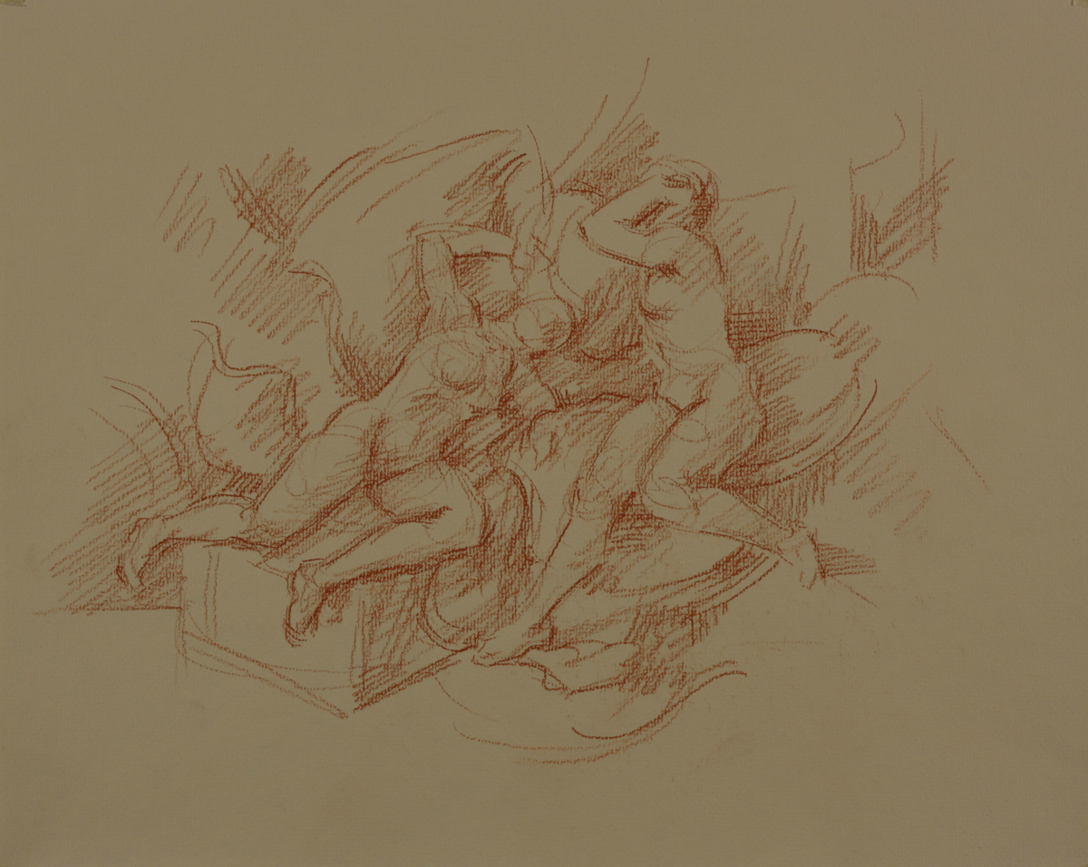 untitled; chalk on paper, 32 x 40 cm, 2019