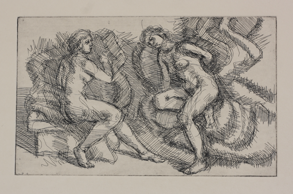 Alcina; etching, 12 x 20 cm, 2017